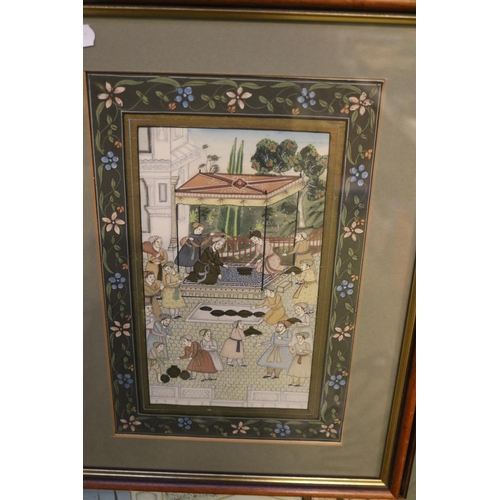 320 - Set of 2 Persian Framed Watercolours with figural decoration