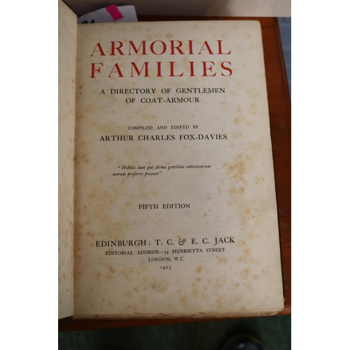 34 - 4 Volumes of Armorial Families  A Directory of Gentlemen of Coat-Armour published by Fox-Davies 1902... 
