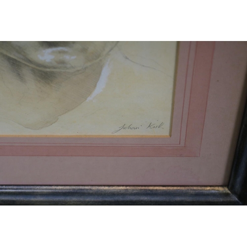 41 - Framed and mounted Pencil and Chalk study by Jordan Kirk