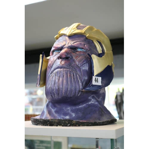 44 - Large Latex hand painted model of Thanos Head with Helmet. 30cm in height (Marvel Cinematic Universe... 