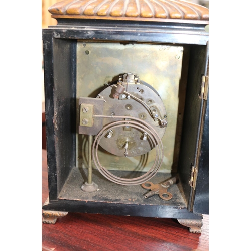 50 - Asprey of London Chinoiserie cased Bracket clock with Silvered dial and brass scroll Roman numeral d... 