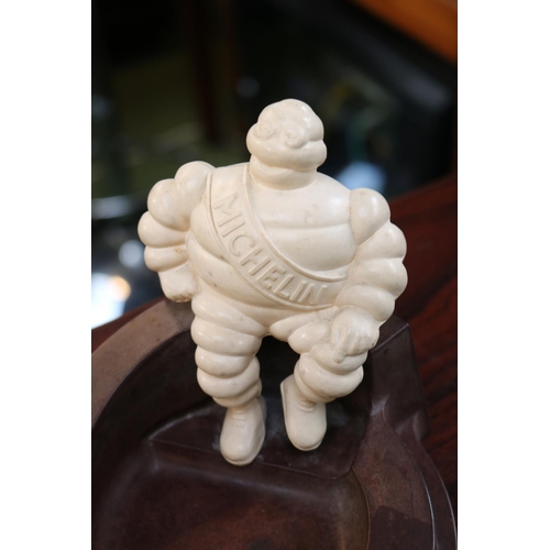 85 - Vintage Michelin Man Bakelite Ashtray with surmounted figure, stamped Made in England