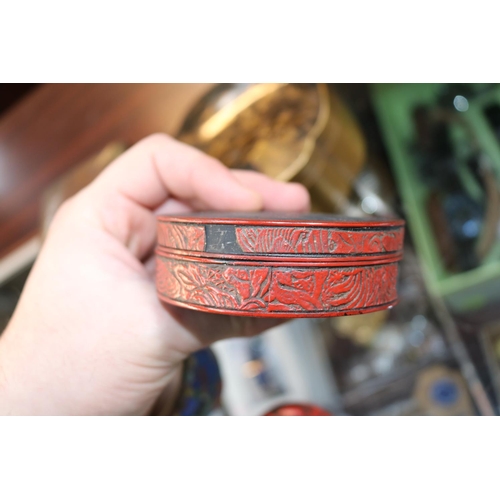 92 - Fine Japanese Gilt Lacquered lidded pot, Cloisonne bowl and assorted Asian pieces