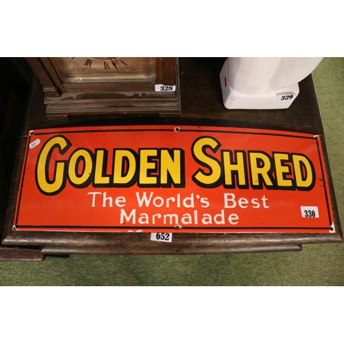 330 - Heavy Construction Tin plate 'Golden Shred The Worlds Best Marmalade' 60cm in Length