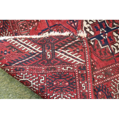 376 - Red ground Afghan Turkoman Rug 163 x 112cm