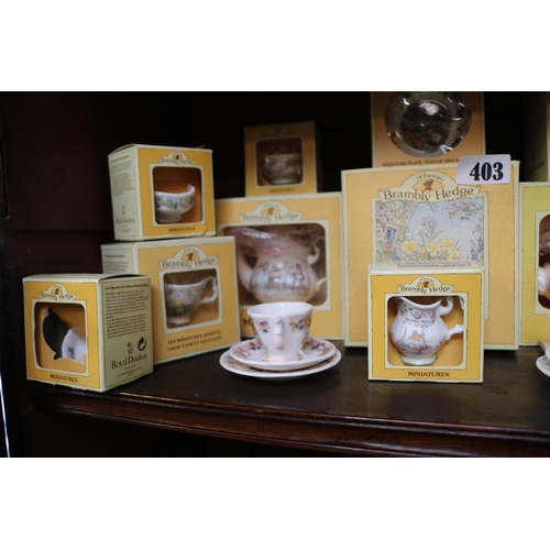 403 - Collection of Brambly Hedge Royal Doulton Dolls Tea ware mostly boxed