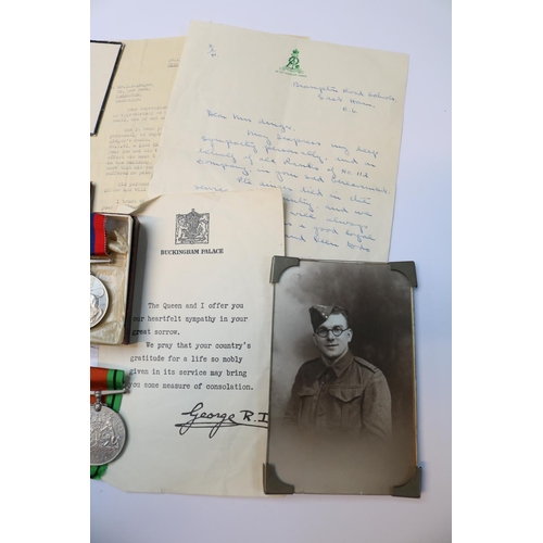 474 - Private Clarence William Ainger 13033740 Royal Pioneer Corps Collection of Medals and Documents to i... 