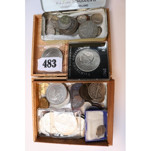 483 - Collection of assorted Coins to include George III and Later Silver etc.