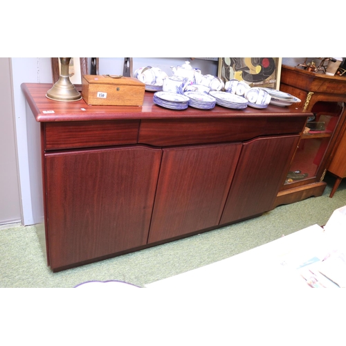 640A - Skovby of Denmark Mid Century Rosewood stained Teak sideboard of 3 Cupboards below 3 drawers, Model ... 