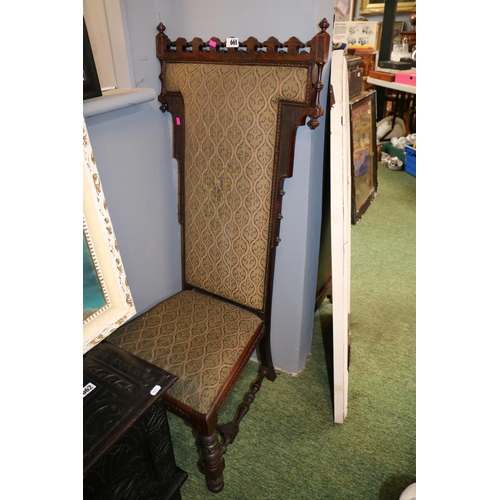 661 - Antique Rosewood Prie Dieu Prayer Chair with castile top and turned supports