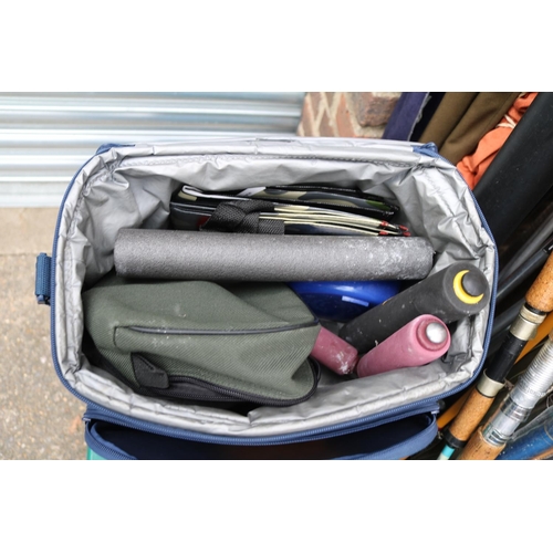 703 - Goof collection of assorted Coarse Fishing items to include Seat box, Fishing rods etc.