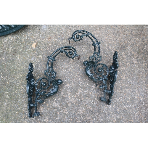 711 - Pair of Fine Quality Figural pierced coat hooks