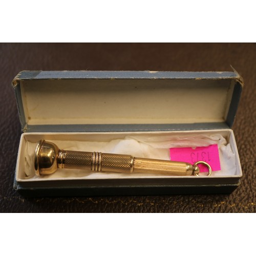 588U - 9ct gold cigar punch 9.3g total weight