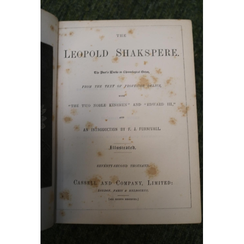 14 - The Leopold Shakspere (Shakespeare) published by Cassell and Company Limited in Leather binding