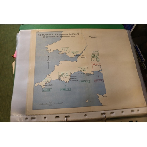 152 - Collection of WWII Maps bound in Folder