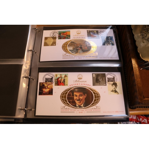 219 - Folder of English Heritage Millennium Collection First Day Covers and Queen and People Album