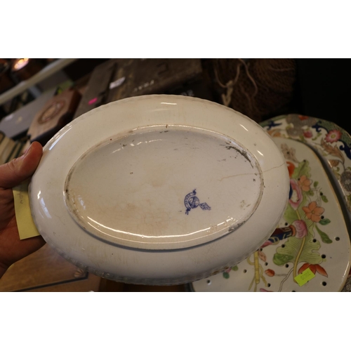 233 - Collection of Masons Ironstone and a Minton Danish Pattern oval Blue and White Bowl