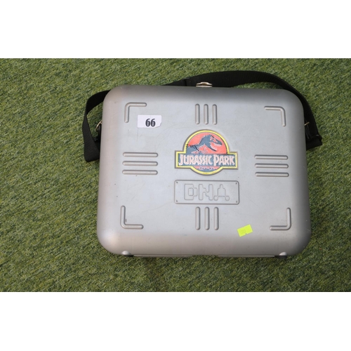 66 - Vintage Jurassic Park original Briefcase with Watch, Video, Isla Nublar Map & DNA Book