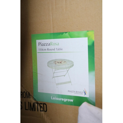 737 - Piazza Rosa 110cm Round Table in box