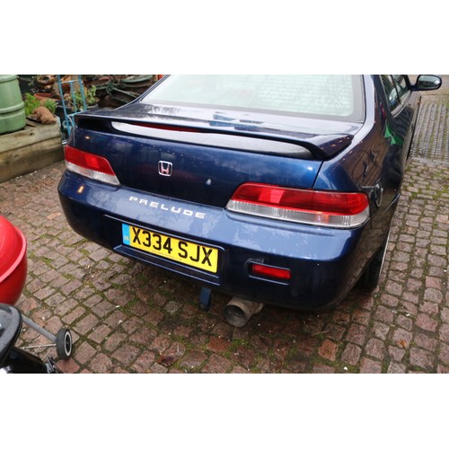 744 - Honda Prelude 2.0l Auto 2 Door Blue 122k Miles No MOT V5 Present 1 Key New Battery Running