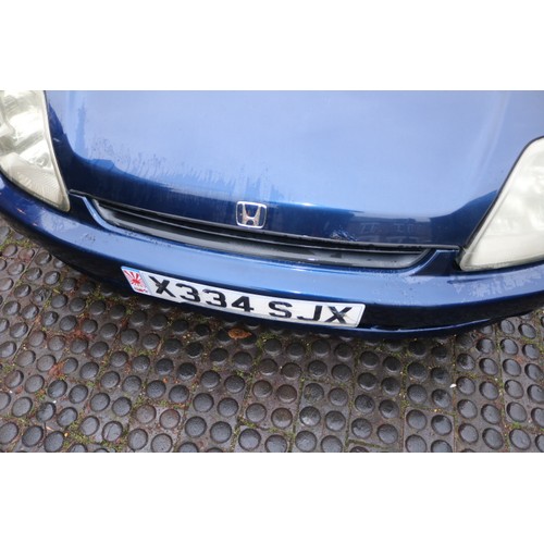 744 - Honda Prelude 2.0l Auto 2 Door Blue 122k Miles No MOT V5 Present 1 Key New Battery Running