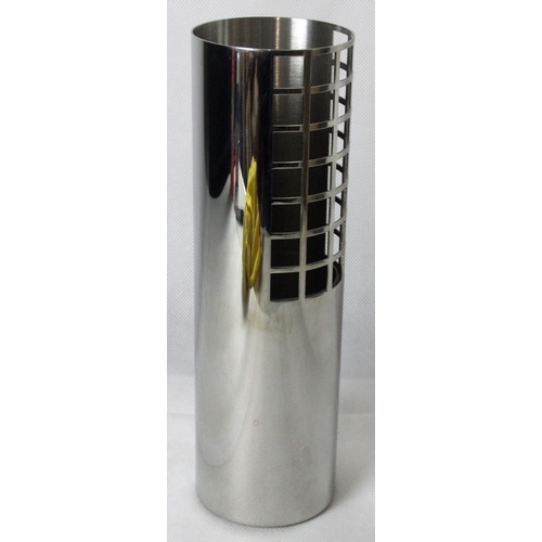 82 - Georg Jensen Matrix Stainless Steel Tube Vase. Designed by Monica Förster for Georg Jensen. Medium s... 