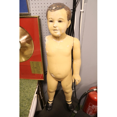 134 - 1950s Plaster Mannequin of a young Boy