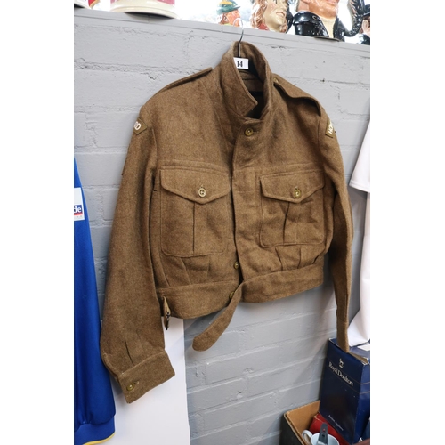 14 - Post War Home Guard Battledress Blouse 1949 Pattern for 5'5' - 5'6'' with Lincoln Imp Cloth Badge