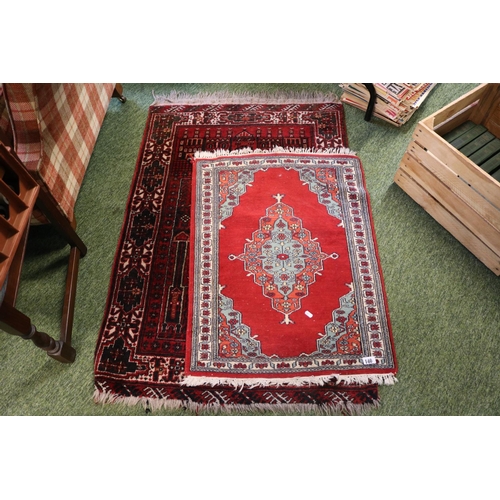 140 - 2 Persian Red Ground rugs