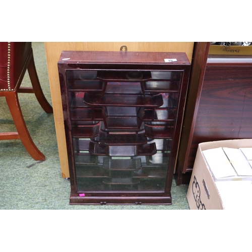 19 - Chinese Hardwood fronted glazed collectors cabinet