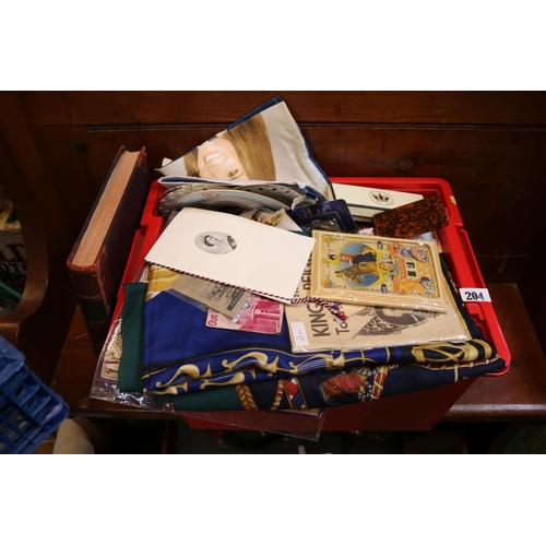 204 - Collection of Royal Commemorative items to include VRI Her Life & Empire, Collectors Spoons., Napkin... 