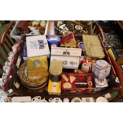 208 - Collection of assorted Vintage Biscuit and Advertising tins to include Walkers, Royal Silver Jubilee... 