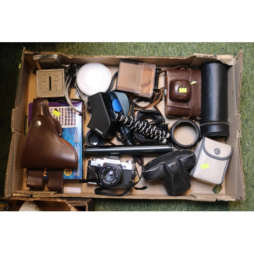 216 - Box of assorted Camera items to include Olympus, Kodak etc.