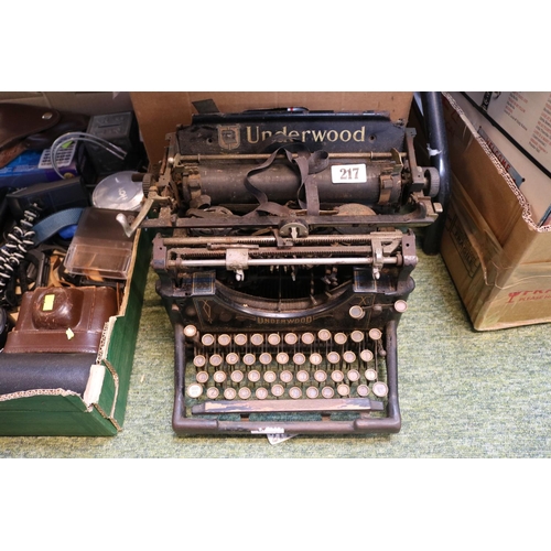 217 - Underwood Black Tole Typewriter