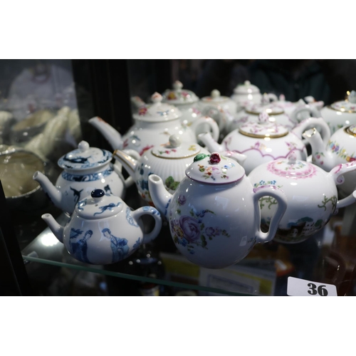 36 - Collection of Victoria & Albert Museum Teapots to include Kangxi, Kyoto, Meissen etc (12)