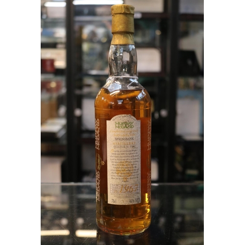 Rare Murray McDavid 1967 Vintage Springbank. Aged in a single first fill sherry cask for 31 years 70cl 46% sealed with good level and labels