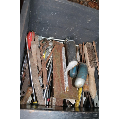 692 - Black Painted Tool Chest with Tools