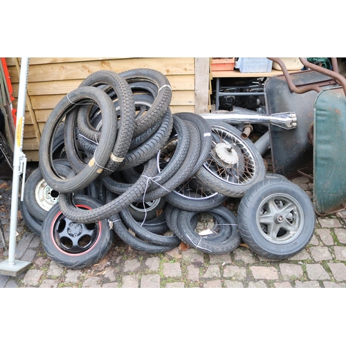 702 - Large Collection of motorcycle Wheels