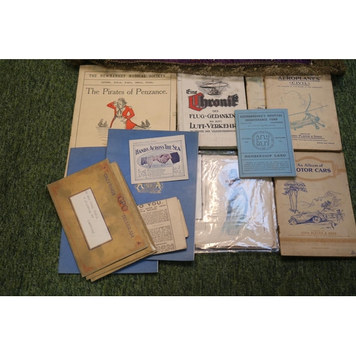 76 - Collection of assorted Bygones to include John Players Cigarette Cards, Assorted Watercolours etc