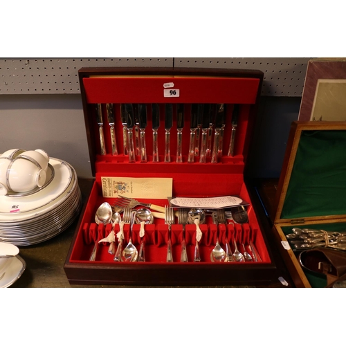 96 - Cased George Butler Silver plated Canteen of Cutlery