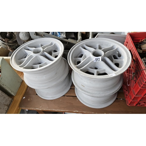 712 - Set of 4 Vintage Mini Alloys