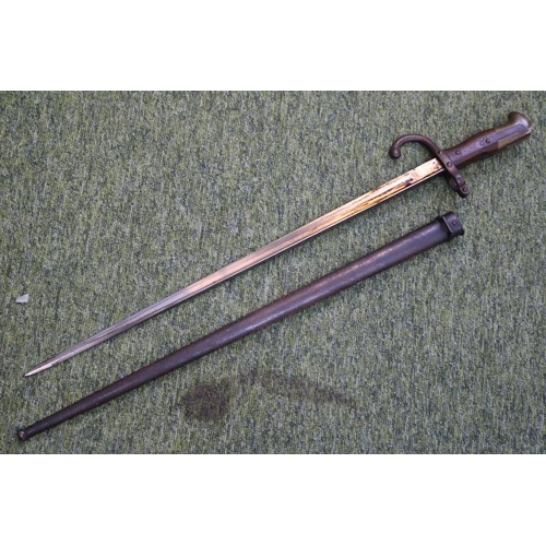 126 - St Étienne 1886 Sword Bayonet in scabbard