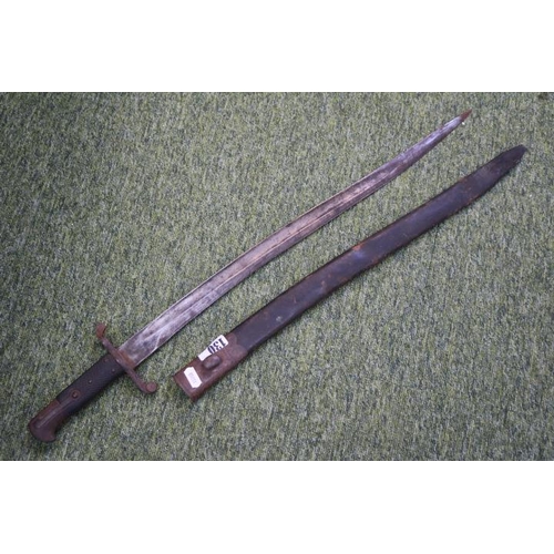 130 - 1887 British Bayonet with with scabbard