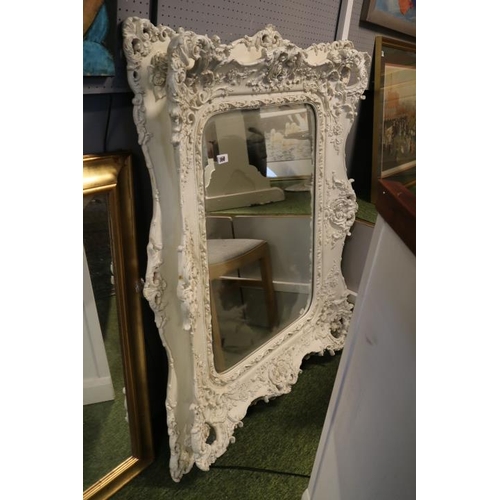 160 - Large Ornate framed bevel edge mirror