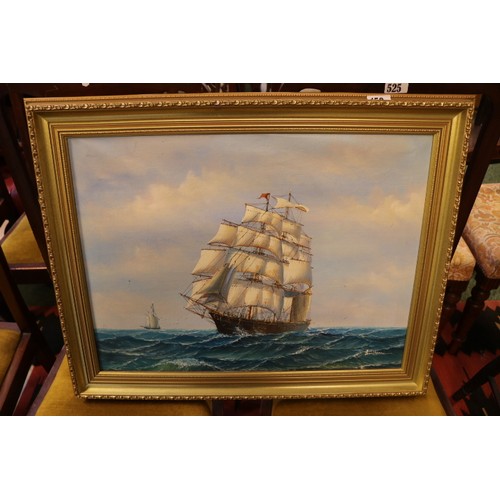 159A - Oil on canvas of a Galleon signed Ambrose