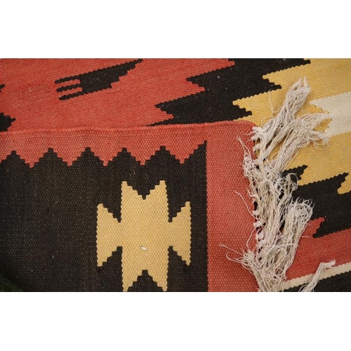 171 - Aztec design Rug with tassel ends