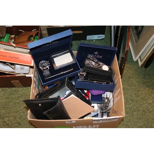 180 - Box of assorted bygones to include watch sets, RAOB Medallions etc.