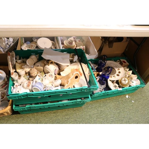 188 - 3 Crates of assorted ceramics to include Sylvac, Crested ware etc. (Plastic Crates not included)