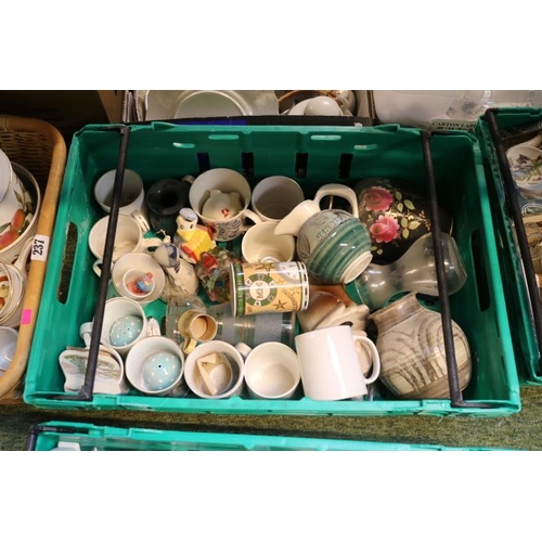 188 - 3 Crates of assorted ceramics to include Sylvac, Crested ware etc. (Plastic Crates not included)