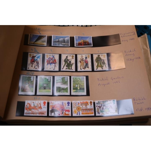 192 - Collection of assorted Stamps Worldwide in Albums and a Set of Postcards